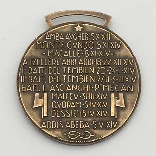 Pre-WW2 Scarce Italian `Ethiopian/Somaliland` Campaign Medal