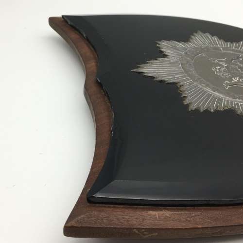Large Scarce `South Africa Police` Marble and Wooden Plaque