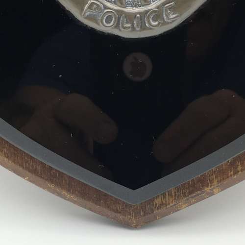 Large Scarce `Northern Rhodesia Police` Marble and Wooden Plaque