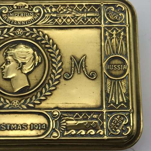 WW1 - Christmas `1914 Princess Mary` Brass Box and Christmas Card