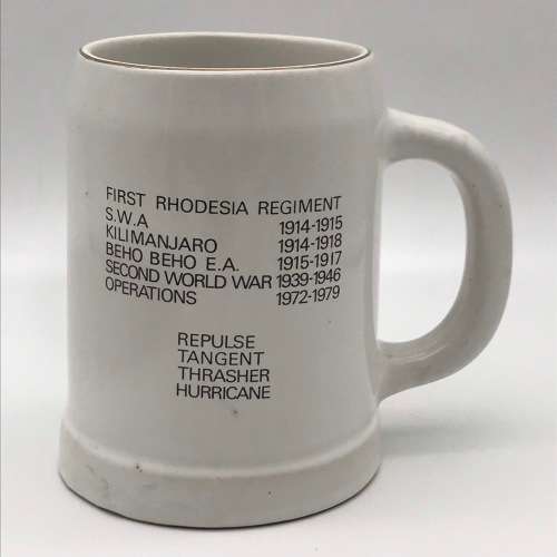 Rhodesia - `1 Rhodesia Regiment` Beer Tankard