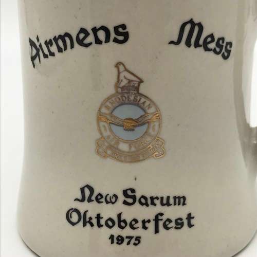 Rhodesia - `R.A.F. Airmens Mess - New Sarum` Beer Tankard