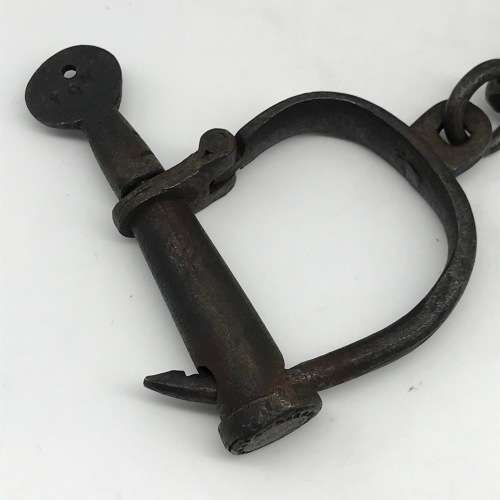 Antique Iron Shackles or Handcuffs