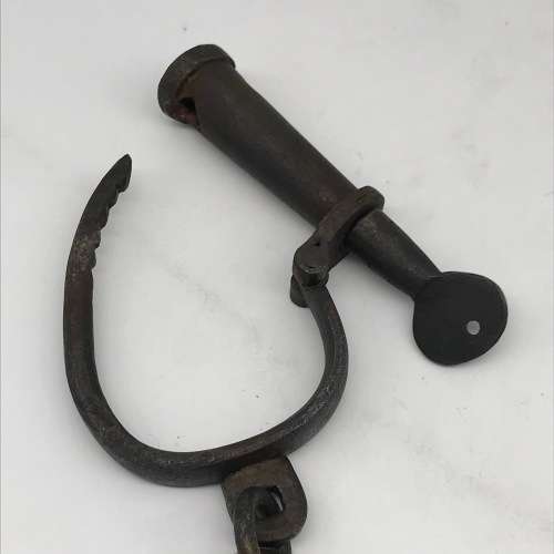 Antique Iron Shackles or Handcuffs