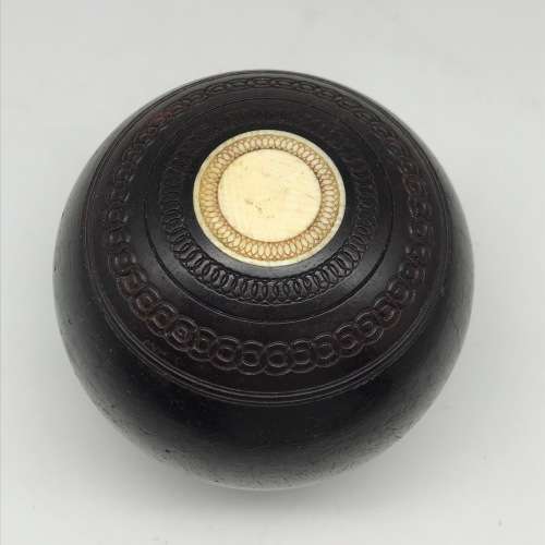 Antique Wooden `Lawn Bowls` Ball (Jaques and Son)