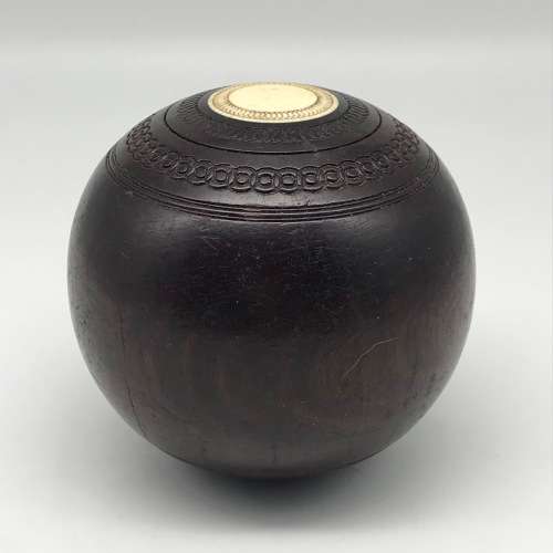 Antique Wooden `Lawn Bowls` Ball (Jaques and Son)