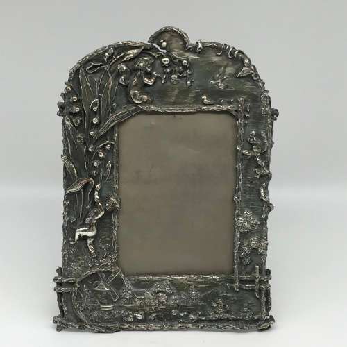 Antique `Cherubs, Birds, Squirrels` Photo Frame