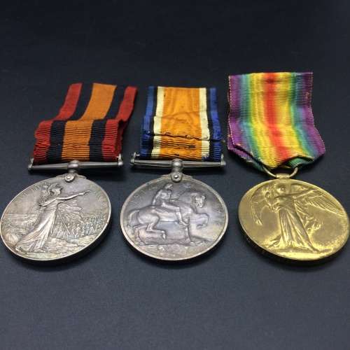 Boer War Group - `QSA and WW1 Pair` (SJT. F.E. WARTERMAN - NATAL G.R. and 11th SAI)