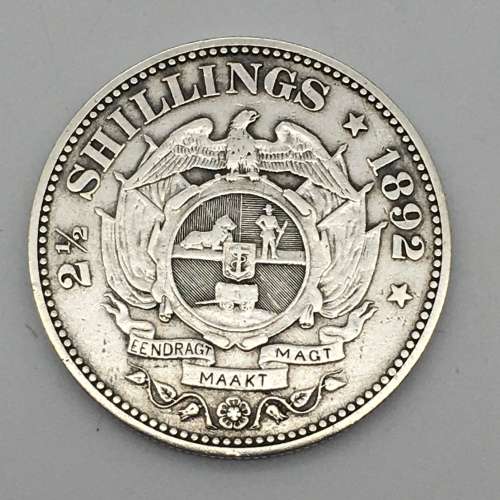 S. Africa - `ZAR 1892 Kruger 2½ Shilling` Silver Coin