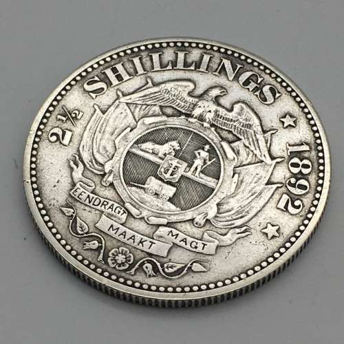 S. Africa - `ZAR 1892 Kruger 2½ Shilling` Silver Coin