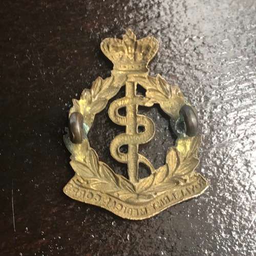 British - Victorian `Royal Army Medical Corps` Collar Badge (Boer War)