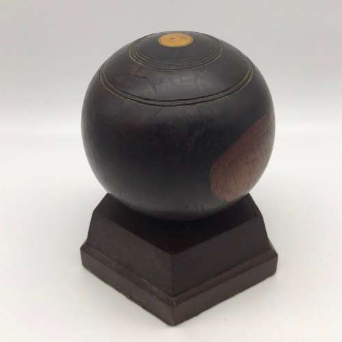 Early Wooden & Silver `Lawn Bowls` Trophy (Col. R.K. McWilliam O.B.E.)