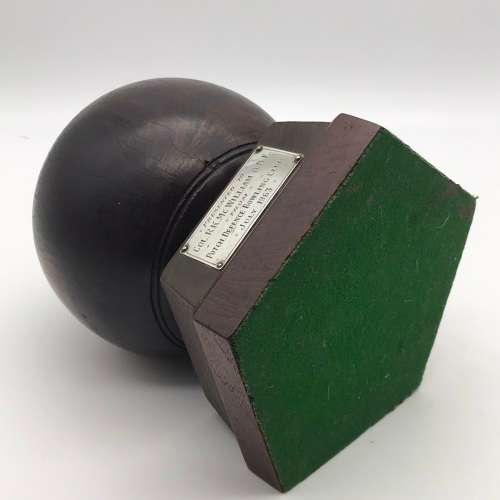 Early Wooden & Silver `Lawn Bowls` Trophy (Col. R.K. McWilliam O.B.E.)