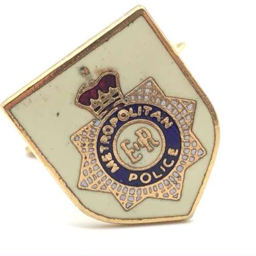 Vintage `Metropolitan Police` Enamel Cufflinks