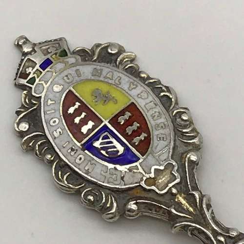 Sterling Silver & Enamel Canadian Souvenir Spoon (Cranbrook B.C.)