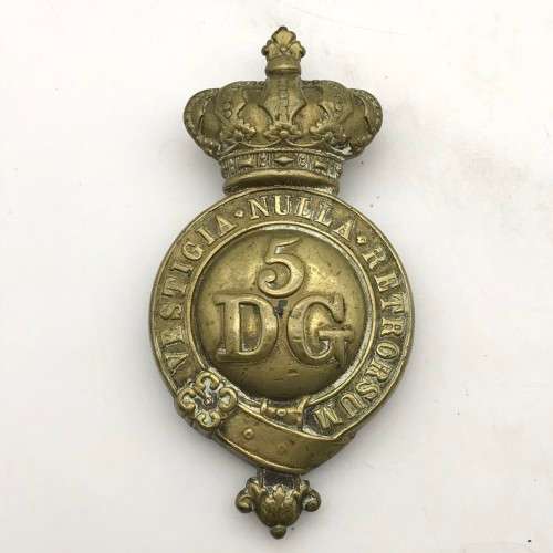 Victorian `5th Dragoon Guards` Martingale Badge