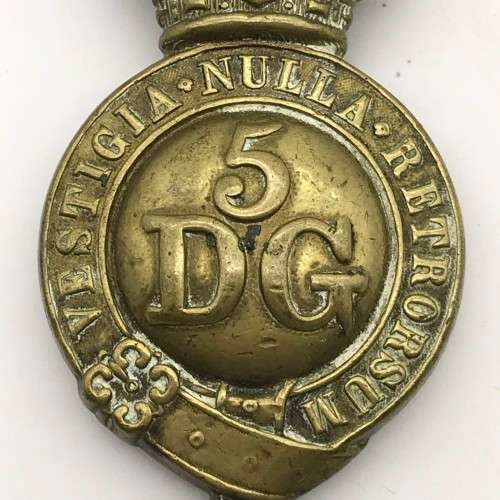 Victorian `5th Dragoon Guards` Martingale Badge