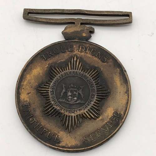 Old S.A. Police `Faithful Service/Troue Diens` Medal (Issued)