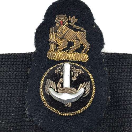 South Africa - Early `SA Navy Seaman` Cap Band & Badge