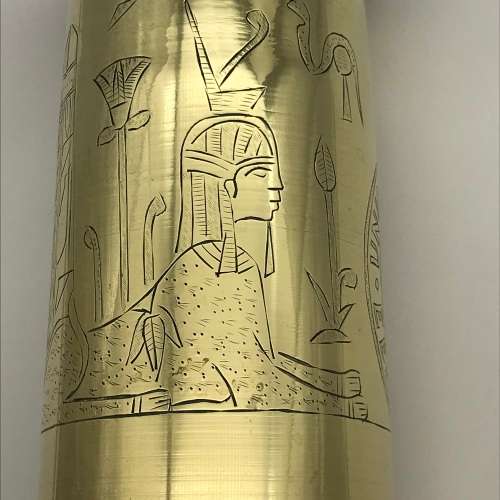 WW2 - Trench Art/POW Brass Artillery Shell