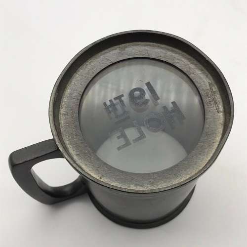 Vintage Pewter `Glass Bottom` Tankard (19TH HOLE)