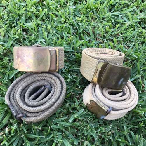 Four 1960`s SA  Army  Canvas Belts