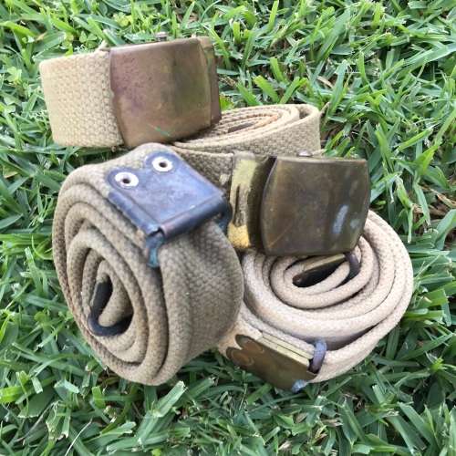 Four 1960`s SA  Army  Canvas Belts