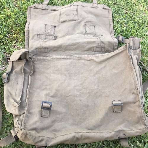 SA Army Large 1960`s Canvas Backpack