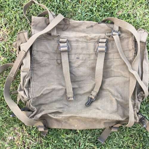 SA Army Large 1960`s Canvas Backpack