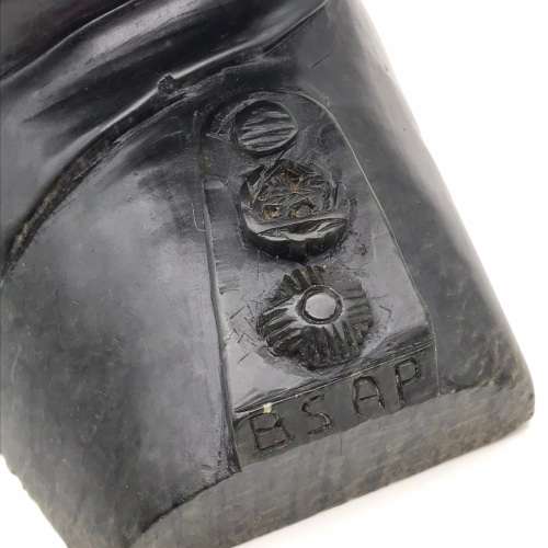 Rhodesian `BSAP Officer` Large Soapstone Bust (Signed)