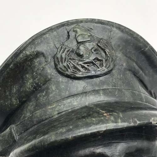 Rhodesian `BSAP Officer` Large Soapstone Bust (Signed)