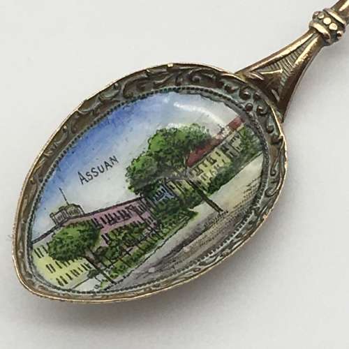 Early Egyptian Enamel Souvenir Spoon (Assuan)