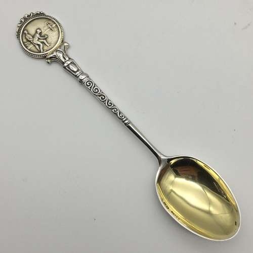 Solid Silver `Bowls` Trophy Spoon (20g)
