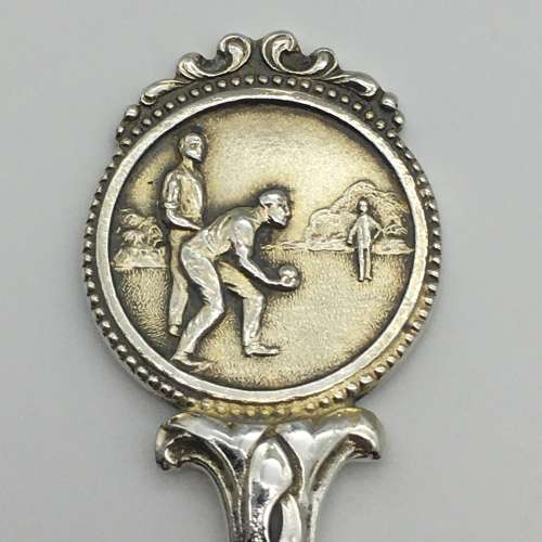 Solid Silver `Bowls` Trophy Spoon (20g)