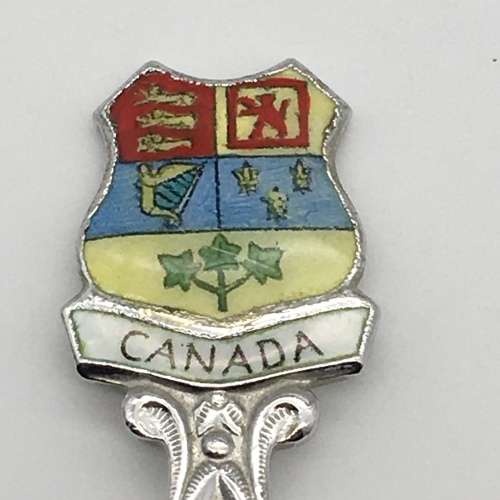 Vintage `Canadian` Enamel Souvenir Spoon (Sault Ste. Marie)