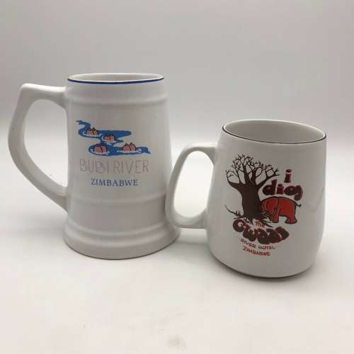 Zimbabwe - `Gwaai River Hotel` & `Lion & Elephant Motel` Beer Tankards