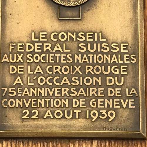 Early Swiss - `Bronze` Mounted Plaque (Huguenin Locle)
