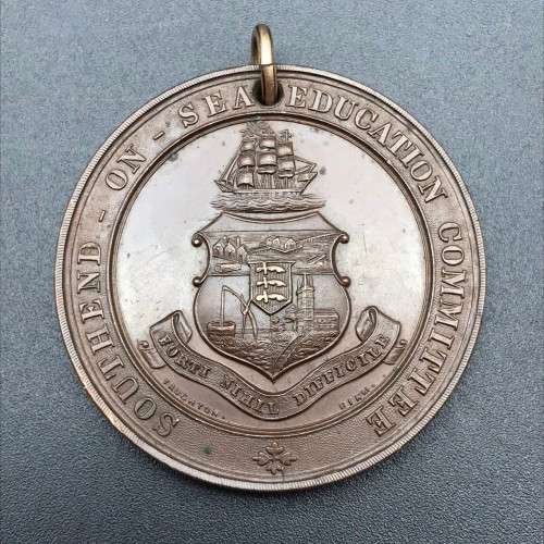 Antique `Southend-On-Sea School Attendance Medal (1908)