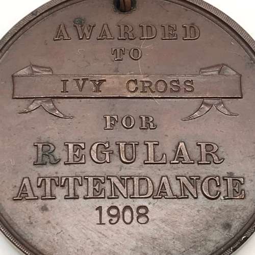 Antique `Southend-On-Sea School Attendance Medal (1908)