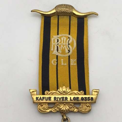 Northern Rhodesia - Solid Silver & Enamel `R.A.O.B.` Medal (Kafue River Lodge)