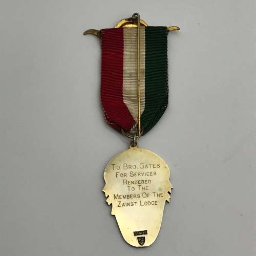 Northern Rhodesia - Solid Silver & Enamel `R.A.O.B.` Medal (Zainst Lodge)