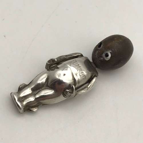 WW1- Scarce Lucky `Fumsup-Touch Wood` Silver Charm