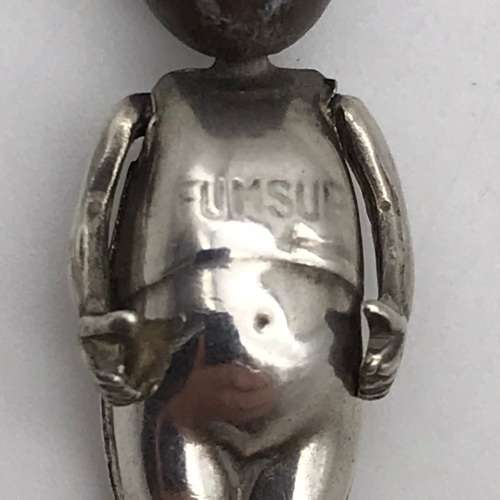 WW1- Scarce Lucky `Fumsup-Touch Wood` Silver Charm