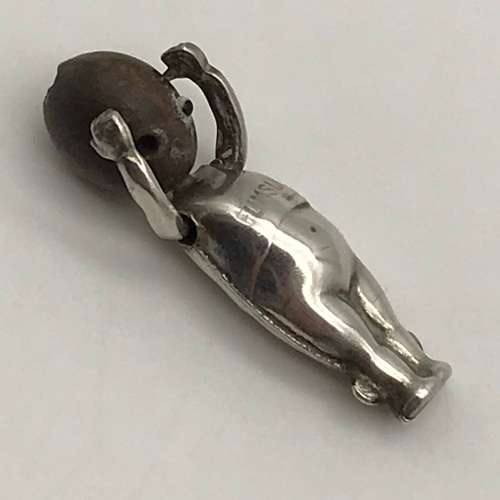 WW1- Scarce Lucky `Fumsup-Touch Wood` Silver Charm