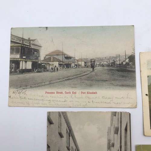 4 Antique `Post Cards of Port Elizabeth - S. Africa`(1906/7)