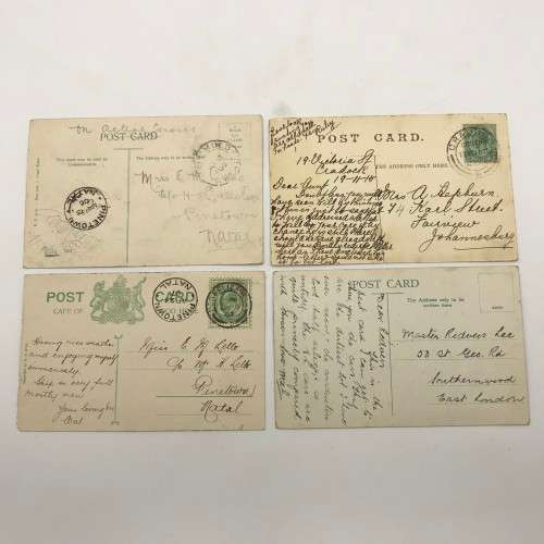 4 Antique `Post Cards of Port Elizabeth - S. Africa`(1906/7)