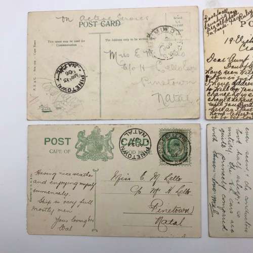 4 Antique `Post Cards of Port Elizabeth - S. Africa`(1906/7)