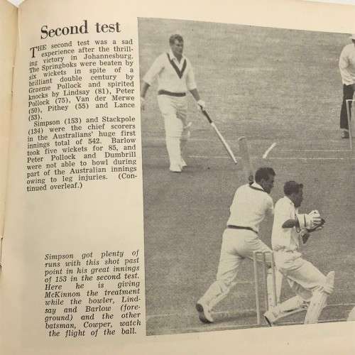 1966/67 `Australian Cricket Tour of S. Africa` (Champagne Cricket) Booklet