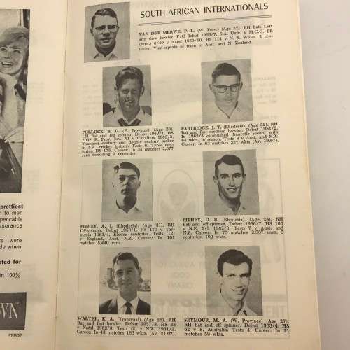 Cricket - `1964 - 65 M.C.C. Tour of South Africa` Brochure (The Rival Captains)