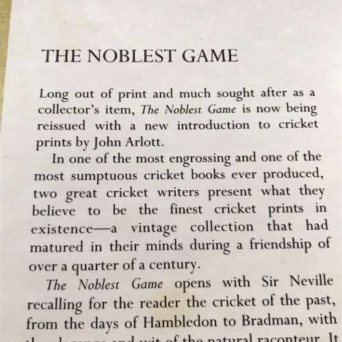 `The Noblest Game` - A Book of Fine Cricket Prints
